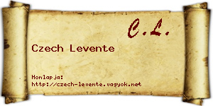 Czech Levente névjegykártya